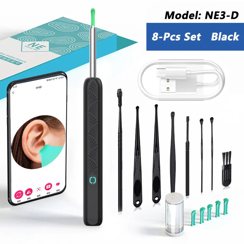 Otoscope Connecté WiFi avec Caméra HD 1080P Nettoyeur Auriculaire Visuel — CLEVI Paris