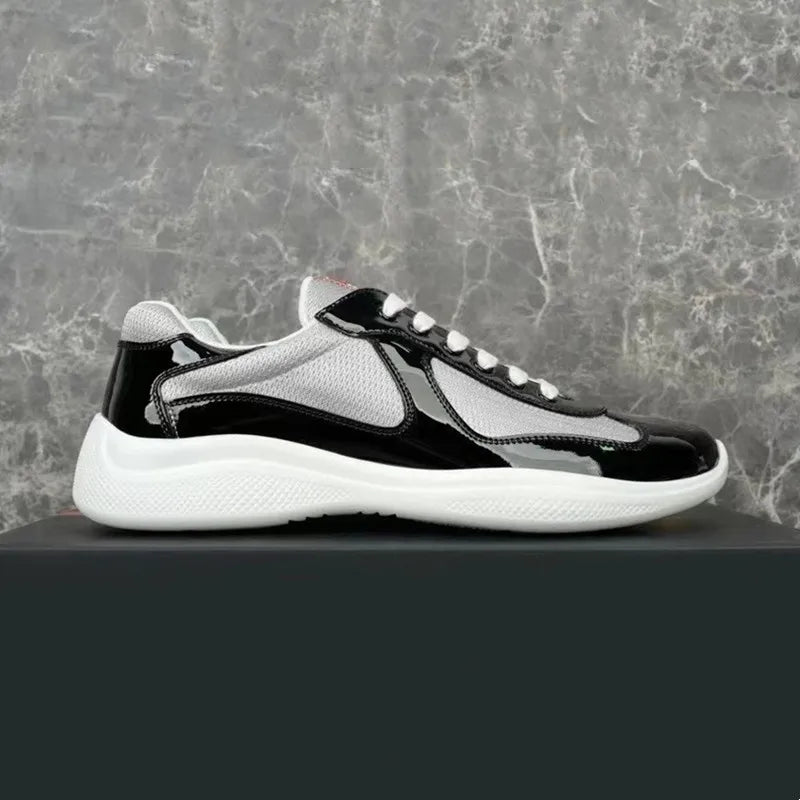 Sneakers Basses en Cuir et Maille Mixte – CLEVI Paris