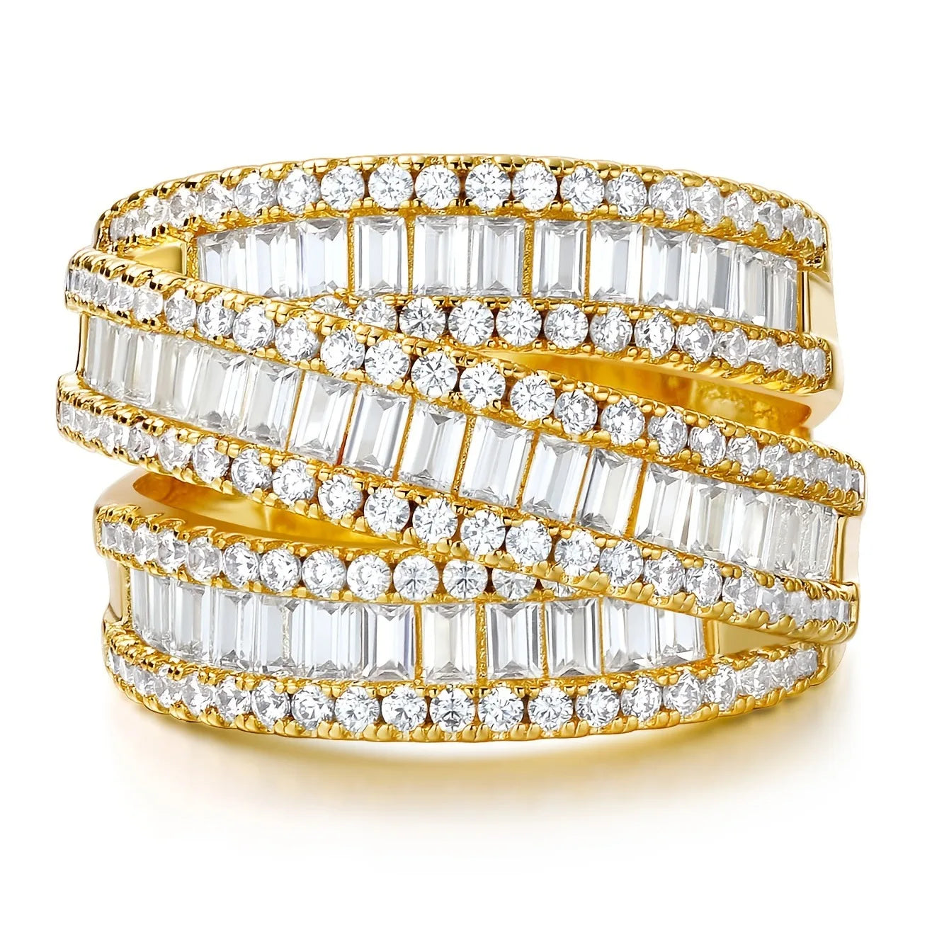 Bague Femme Choucong – Zircon Saphir & Diamant Simulé Serti Griffe Fiançailles
