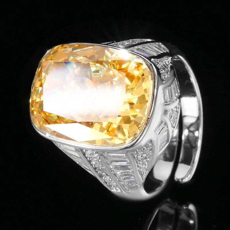 Bague Femme Pierre Radiant 15x20mm Multicolore – CLEVI Paris