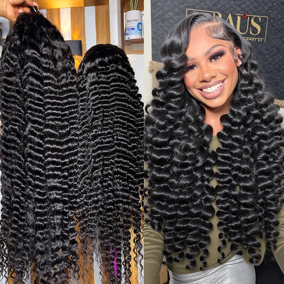 Perruque Lace Front Cheveux Humains Brésiliens Ondulés Loose Wave 13x4 & 13x6 HD Densité 180-250% 18-40 Pouces – CLEVI Paris
