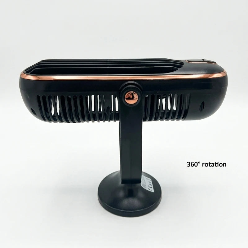 Ventilateur de bureau rechargeable 5 vitesses – CLEVI Paris