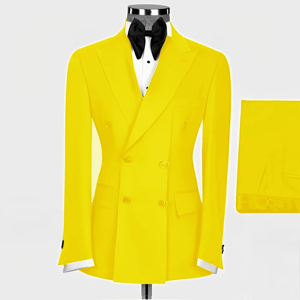 Costume Homme 2 Pièces Slim Fit – Blazer Revers Pointu, Smoking Mariage & Cérémonie
