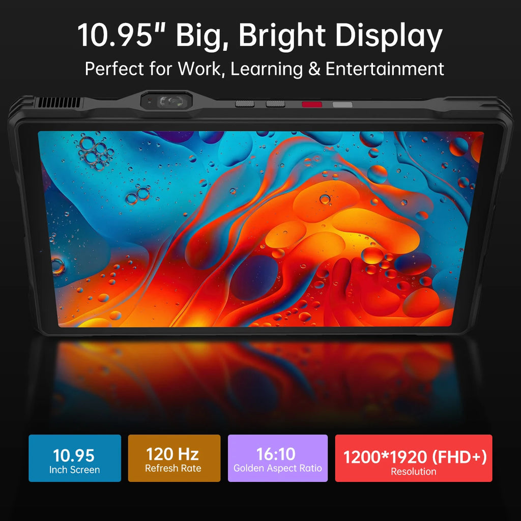 Tablette Ruggedée 8849 Tank Pad Ultra – Projecteur 260 Lumens, 5G, 32Go RAM, 512Go, Android 15 – CLEVI Paris