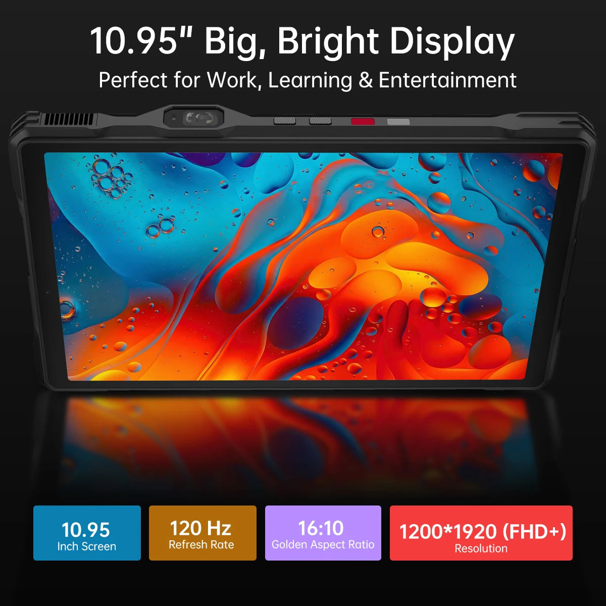 Tablette Ruggedée 8849 Tank Pad Ultra – Projecteur 260 Lumens, 5G, 32Go RAM, 512Go, Android 15 – CLEVI Paris