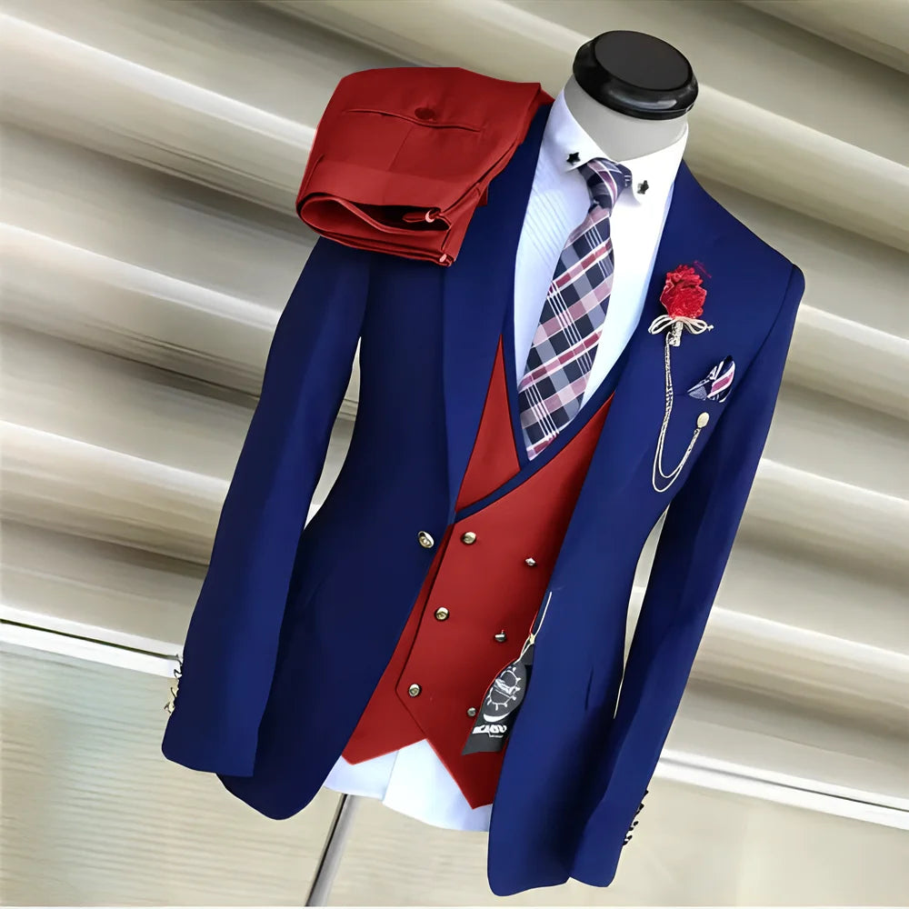 Costume Homme 3 Pièces Veste Pantalon Gilet Formel 12 Coloris Sur Mesure – CLEVI Paris