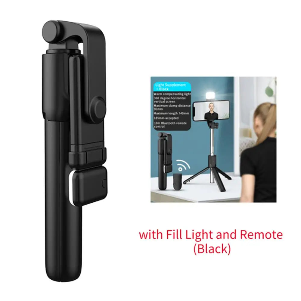 Perche selfie R1 Bluetooth avec éclairage – CLEVI Paris