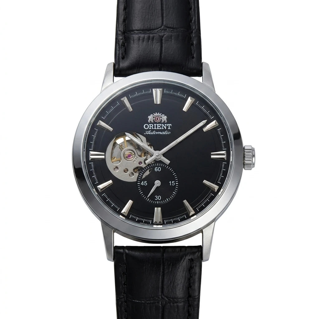 Montre Homme Automatique Squelette Petite Seconde Cuir Orient – CLEVI Paris