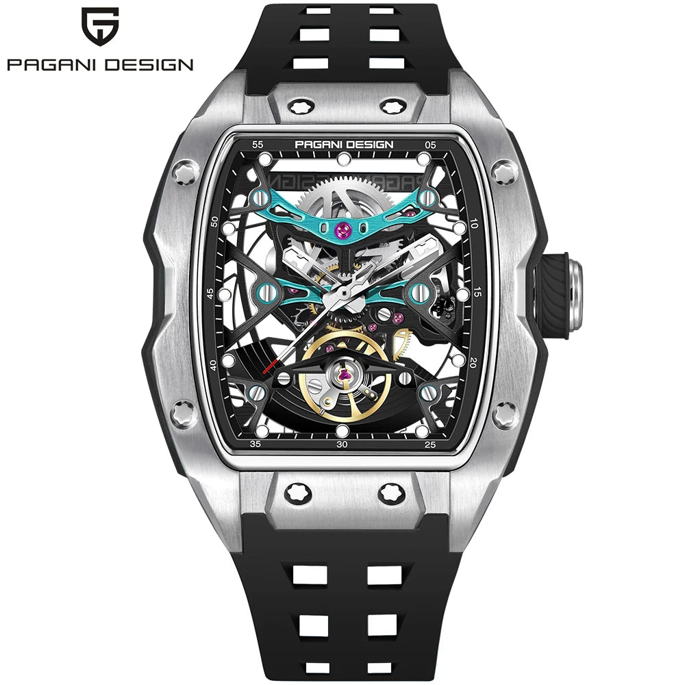 Montre Homme Automatique Squelette Tonneau Caoutchouc Pagani Design PD-YS018 – CLEVI Paris
