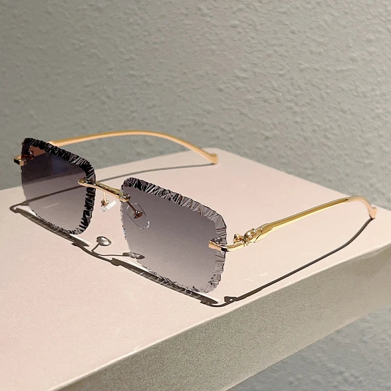 Lunettes de Soleil Sans Monture Carrées Verres Dégradés UV400 — CLEVI Paris
