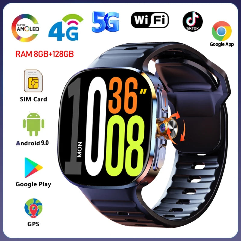Montre 4G Android AMOLED Appel Vidéo HD GPS 5 Jours – CLEVI Paris