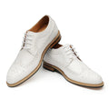 Richelieu Homme Cuir Vache Blanc Bout Pointu Rehaussant +5cm Sculpté Style Britannique ZGZJYWM – CLEVI Paris