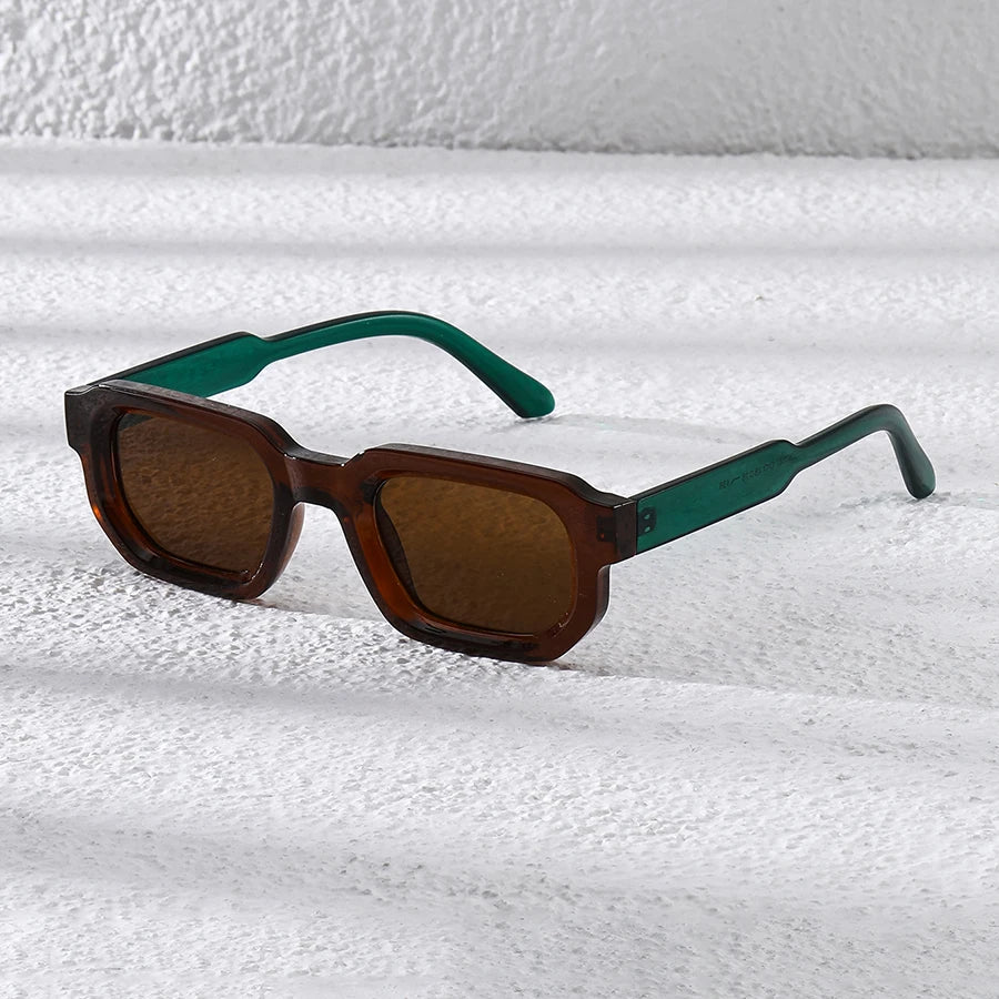 Lunettes de Soleil Rétro Rectangle UV400 – Style Vintage Mixte