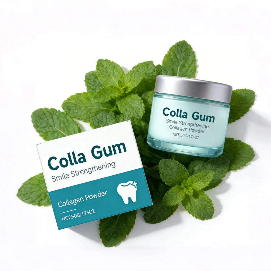 Poudre Dentaire au Collagène – Blanchiment, Soin des Gencives & Haleine Fraîche 50g