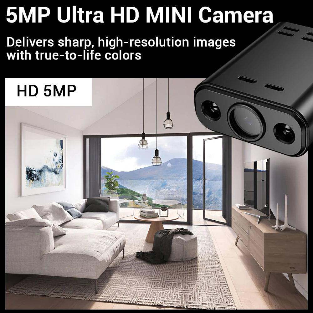 Mini Caméra de Surveillance PEGATISAN – 5MP WiFi Vision Nocturne IR 10m Détection IA Alertes App O-Kam Pro 33mm – CLEVI Paris