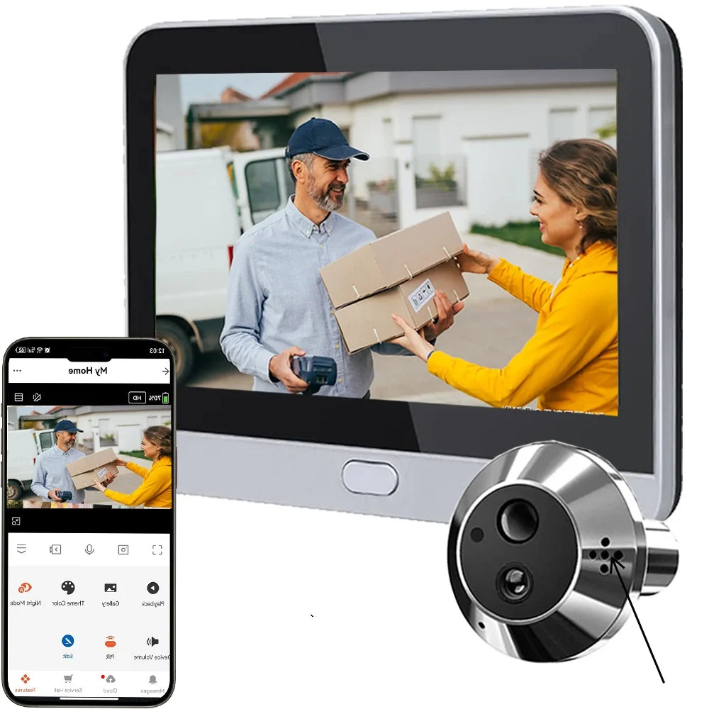 Judas Numérique Connecté TNTX 3MP WiFi Tuya Batterie 5000 mAh Intercom – CLEVI Paris