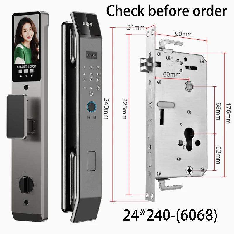 Serrure Connectée XSDTS DF14 Reconnaissance Faciale Caméra Intercom WiFi Tuya – CLEVI Paris