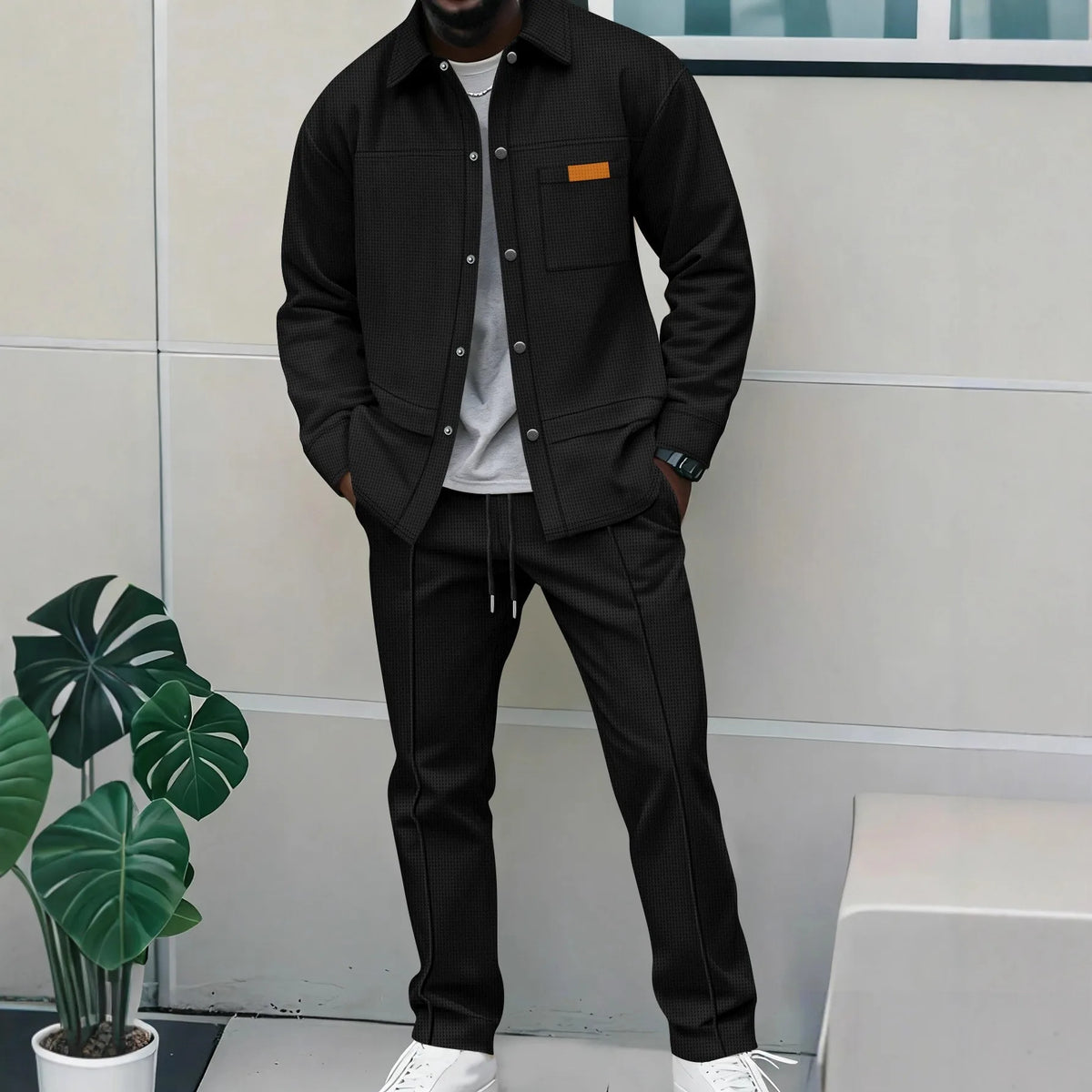 Ensemble Homme Gaufré 2 Pièces – CLEVI Paris