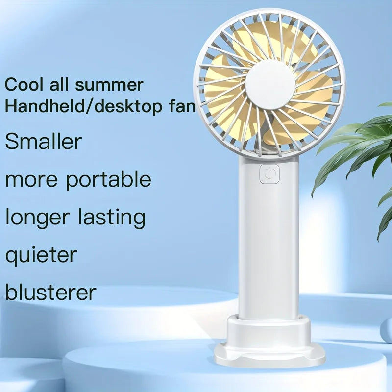 Mini Ventilateur USB Rechargeable avec Support Téléphone — CLEVI Paris