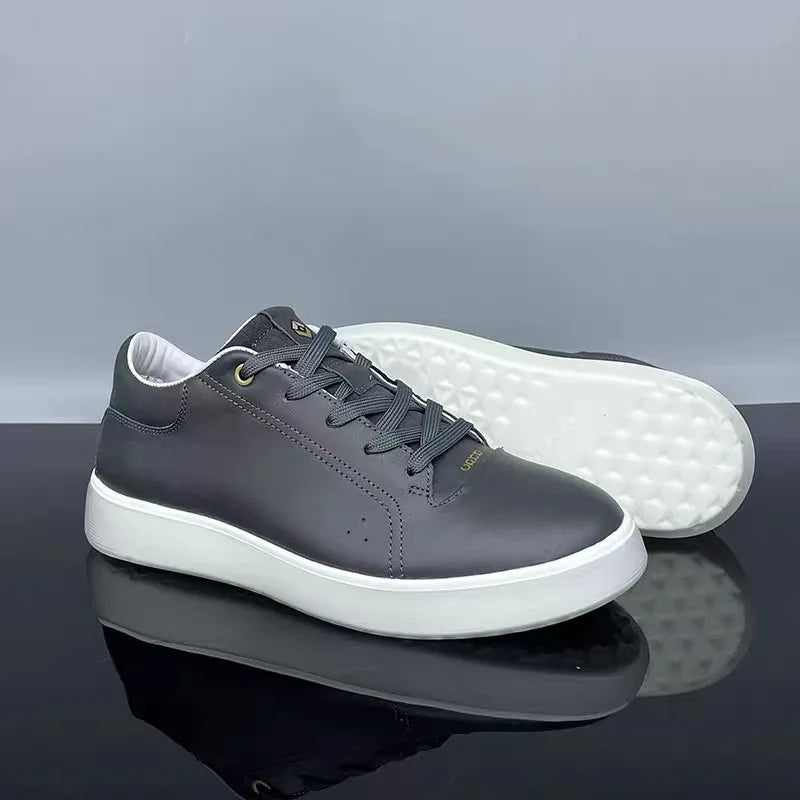Sneakers Homme Cuir Vache Véritable Respirant Semelle TPU Antidérapante Plateforme VRKK – CLEVI Paris