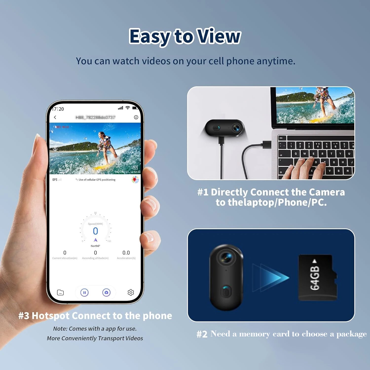 Mini Caméra DIXSG H88 4K – Ultra-Compacte 36g, Fixation Magnétique, Étanche 40m, WiFi, Grand Angle 170°, Casque & Vélo – CLEVI Paris