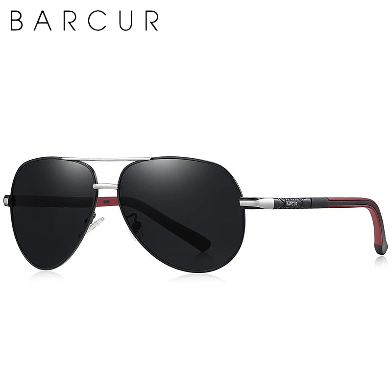 Lunettes de Soleil Homme BARCUR Pilot Polarisées UV400 Style Aviateur – CLEVI Paris