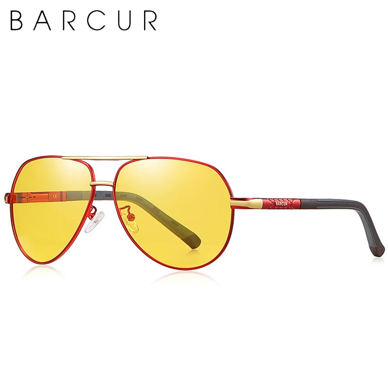 Lunettes de Soleil Homme BARCUR Pilot Polarisées UV400 Style Aviateur – CLEVI Paris