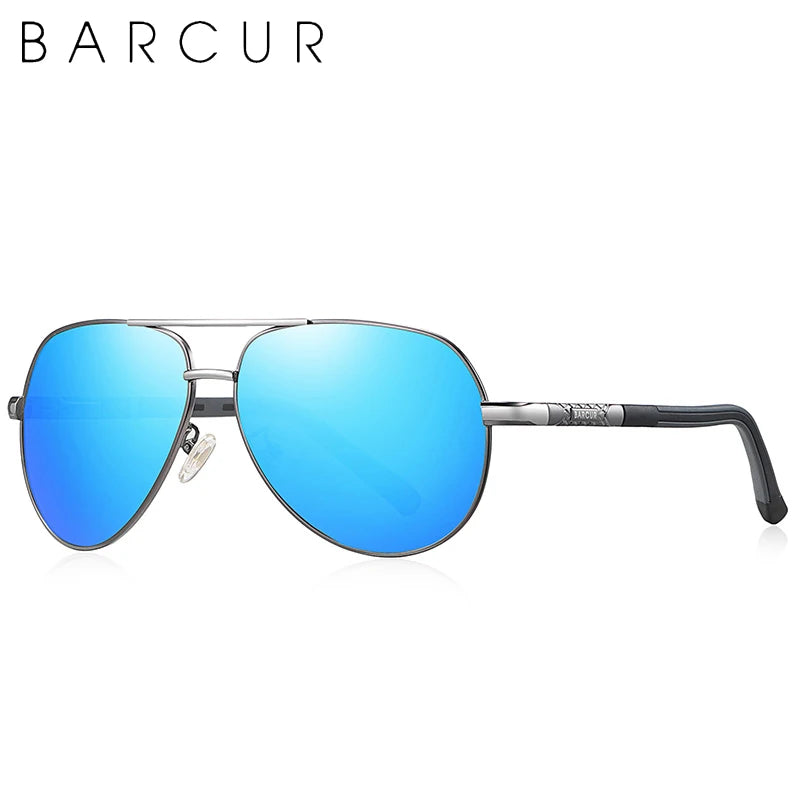 Lunettes de Soleil Homme BARCUR Pilot Polarisées UV400 Style Aviateur – CLEVI Paris