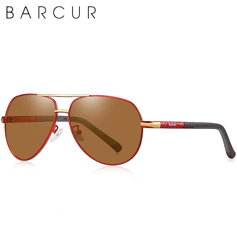 Lunettes de Soleil Homme BARCUR Pilot Polarisées UV400 Style Aviateur – CLEVI Paris
