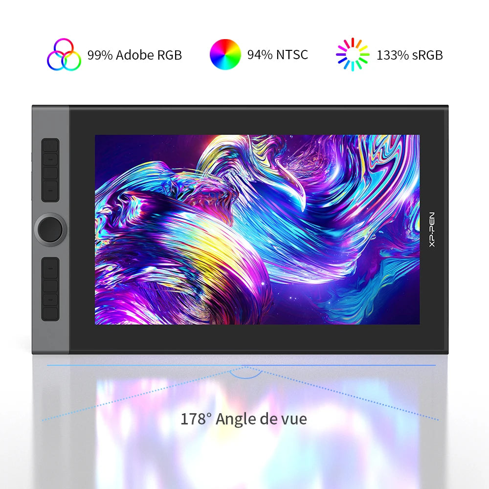 XPPen Artist Pro 16 – Tablette Graphique Écran 15,6" 133% sRGB Stylet X3