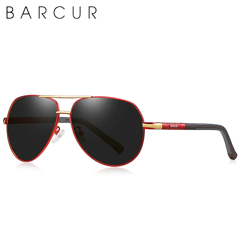 Lunettes de Soleil Homme BARCUR Pilot Polarisées UV400 Style Aviateur – CLEVI Paris