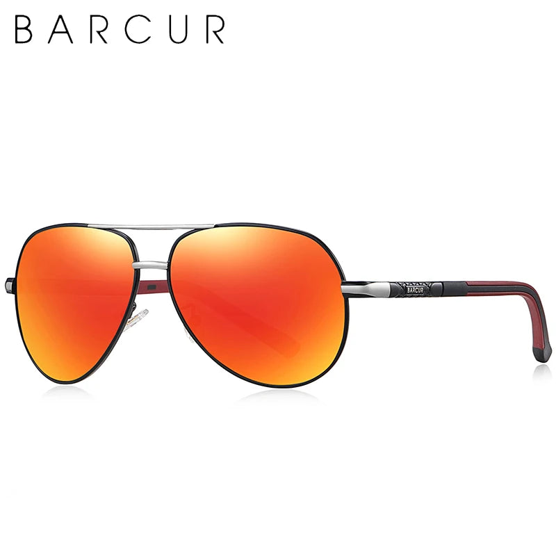 Lunettes de Soleil Homme BARCUR Pilot Polarisées UV400 Style Aviateur – CLEVI Paris