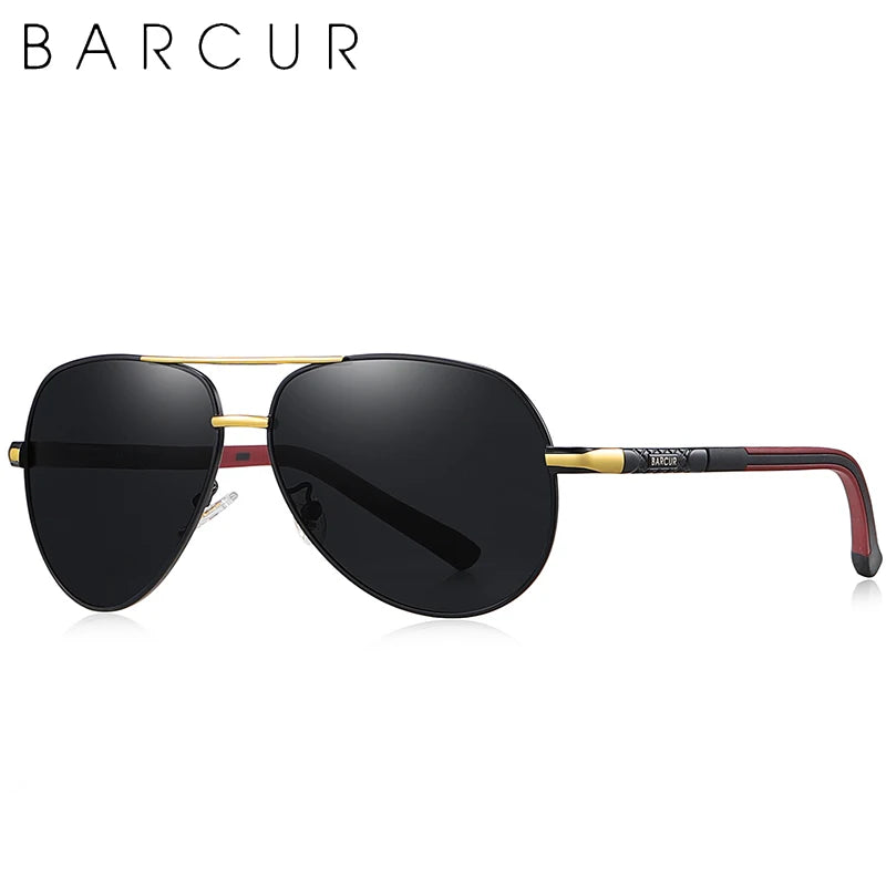 Lunettes de Soleil Homme BARCUR Pilot Polarisées UV400 Style Aviateur – CLEVI Paris