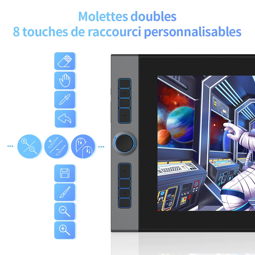 XPPen Artist Pro 16 – Tablette Graphique Écran 15,6" 133% sRGB Stylet X3