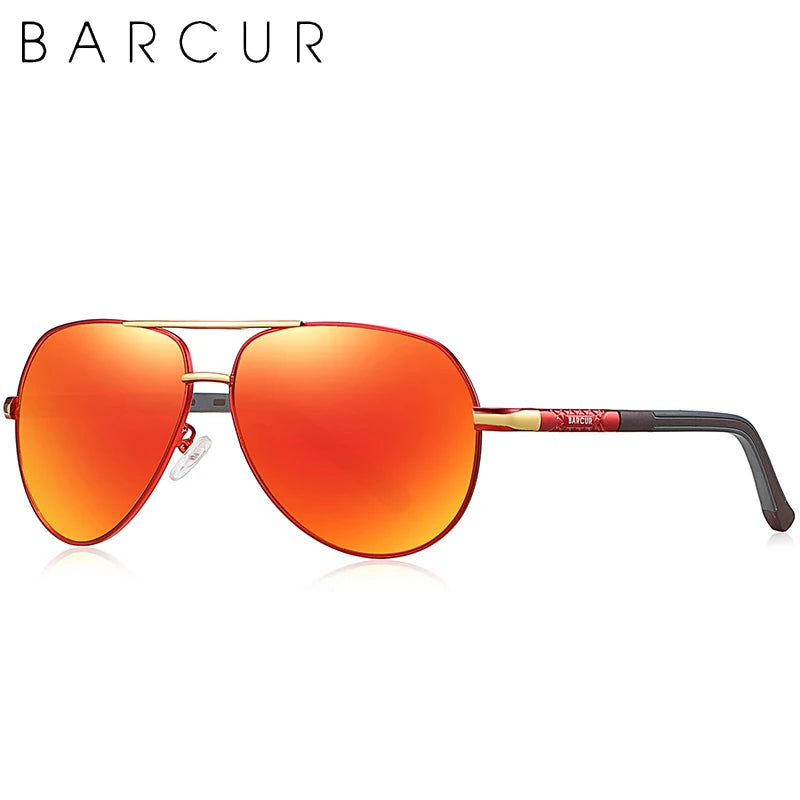 Lunettes de Soleil Homme BARCUR Pilot Polarisées UV400 Style Aviateur – CLEVI Paris