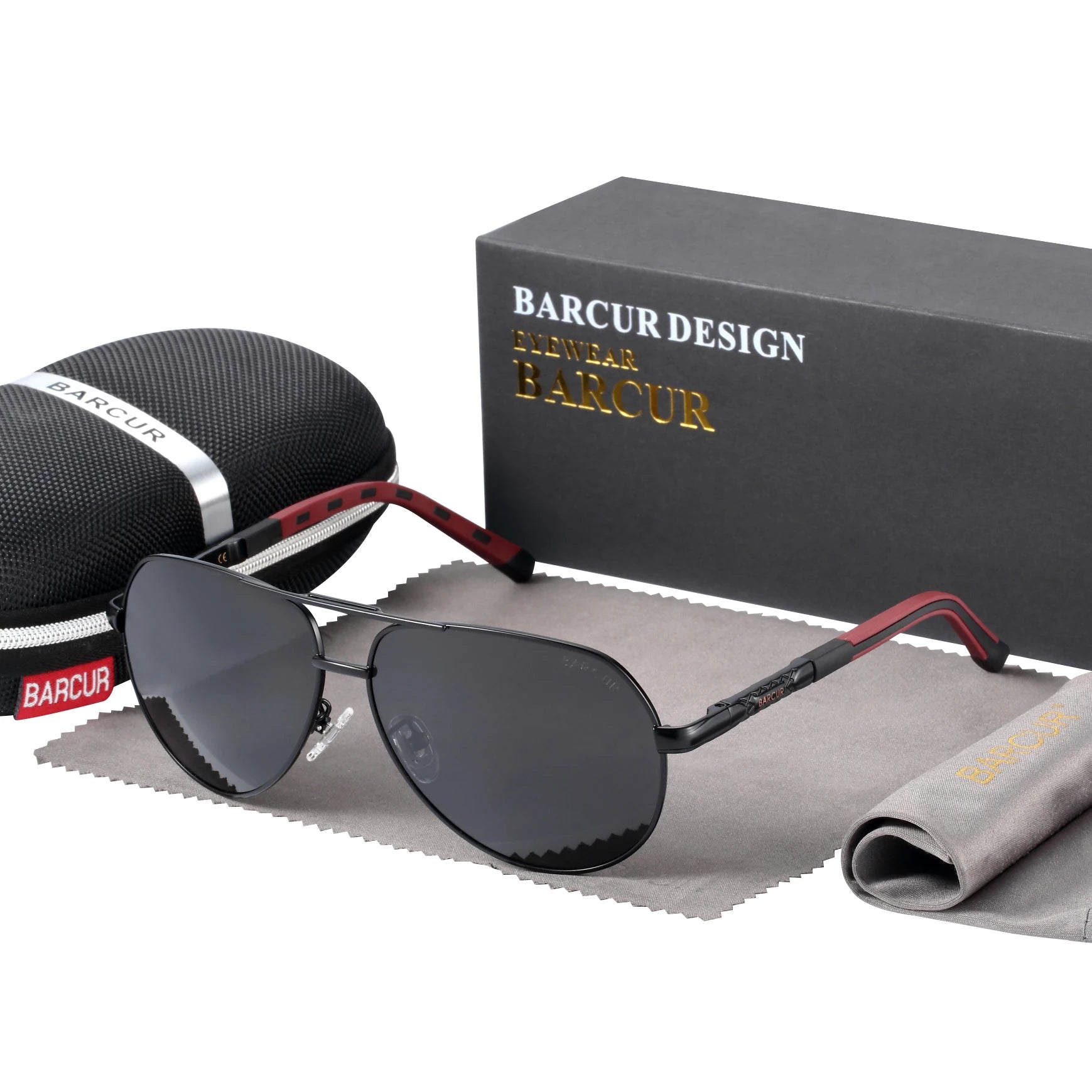 Lunettes de Soleil Aviateur Polarisées HD Homme – Monture Acier Inoxydable Verres TAC Miroir Anti-Reflets UV400 – CLEVI Paris