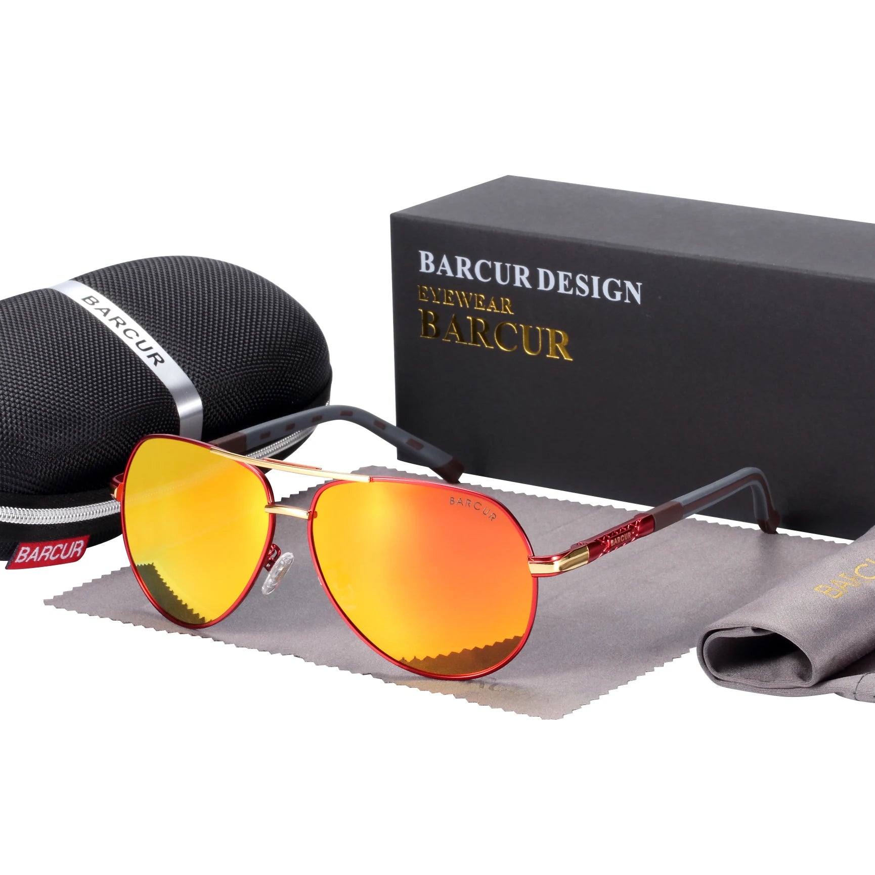 Lunettes de Soleil Aviateur Polarisées HD Homme – Monture Acier Inoxydable Verres TAC Miroir Anti-Reflets UV400 – CLEVI Paris