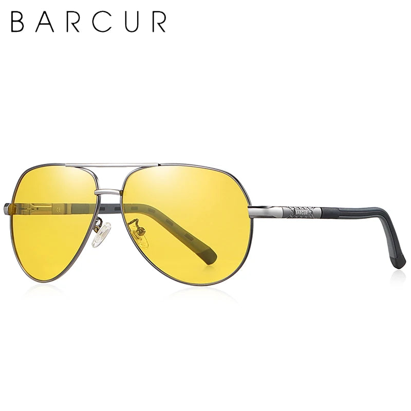 Lunettes de Soleil Homme BARCUR Pilot Polarisées UV400 Style Aviateur – CLEVI Paris